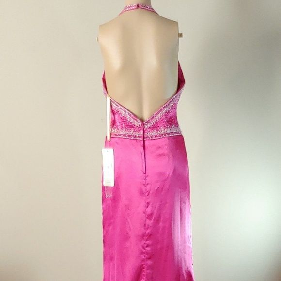 NWT Joli Prom Sexy Sequined Gown in Fuchsia Size 6 - Picture 3 of 4